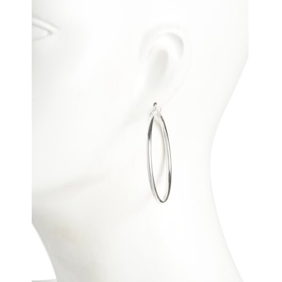 MILOR SILVER Silver Made In Italy Sterling Silver Hoop Earrings - Picture 2 of 2